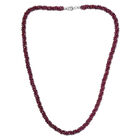 Rhodolith Granat-Halskette, 50 cm, 925 Silber ca. 117,68 ct