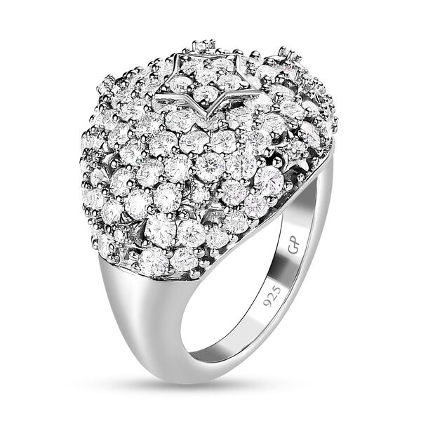 GP Celestial Dream Kollektion- Moissanit und Kanchanaburi blauer Saphir-Ring - 1,86 ct. image number 6