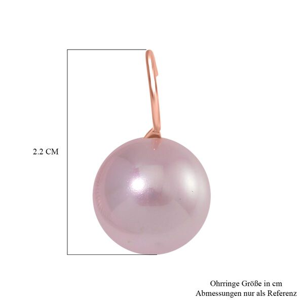 Rosa Muschelkernperle Ohrringe 925 Silber ros&eacute;vergoldet image number 6