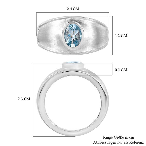 AAA Aquamarin Ring, ca. 0,67 ct. image number 7