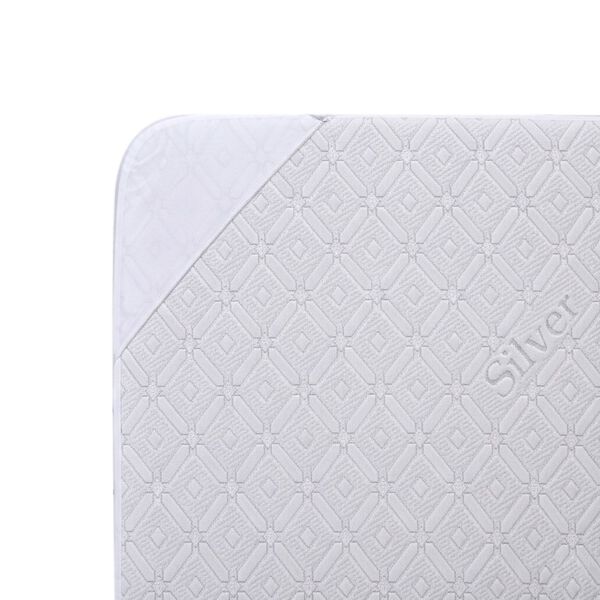 LIVMORE Silberbeschichteter Wasserdichter Matratzenschoner ca. 150 x 200 + 30 cm Wei&szlig; image number 2
