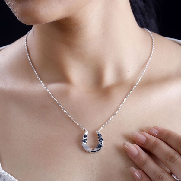 GP Celestial Kollektion - Blauer Diamant Anhänger mit Kette, ca. 0.26 ct. image number 2