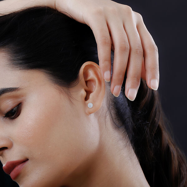 LUXURIANT IGI zertifizierte SI-GH Labor Diamant Ohrringe in 585 Weißgold - 1 ct. image number 3