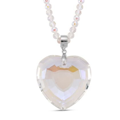 Wei&szlig;er Magie Farbe Kristall Anh&auml;nger mit Kette ca. 60 cm + 5 cm Extender