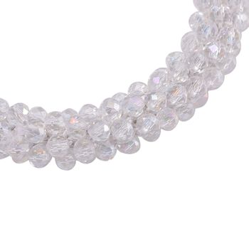 Flexibles, simuliertes mystisches wei&szlig;es Kristall-Armband