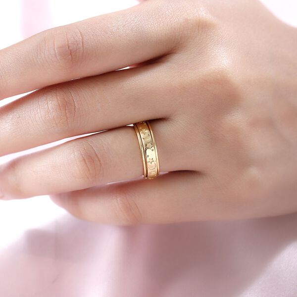 Mystischer Anti-Stress-Spinning-Ring, vergoldetes Silber image number 3