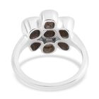 Handgearbeiteter Polki Diamant Blumen Ring 925 Silber Platin-Überzug image number 3