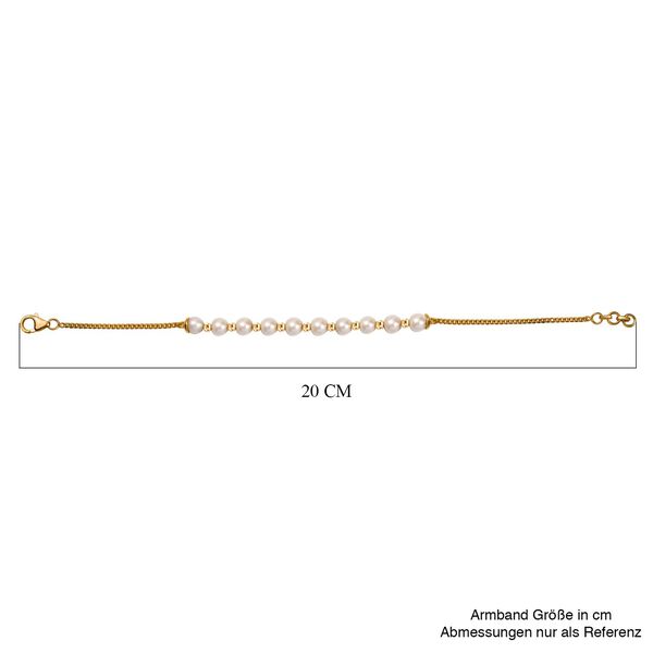 Süßwasser Perle Armband, 19 cm image number 4