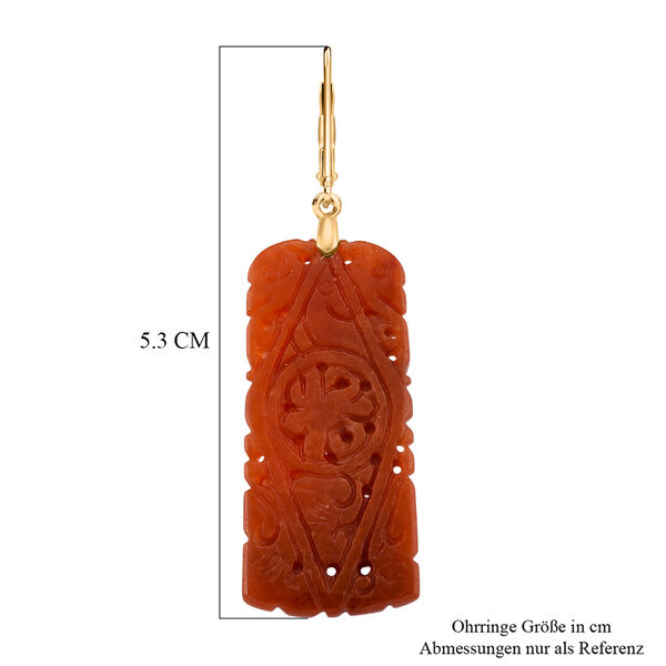 D'Joy rote Jade Ohrringe - 30 ct. image number 5