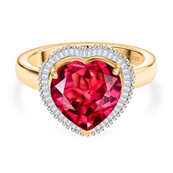 D'Joy Labor Padparadscha Saphir und Diamant Ring - 5,39 ct.