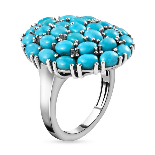 Amerikanischer, nat&uuml;rlicher Sleeping Beauty T&uuml;rkis-Ring, 925 Silber platiniert  ca. 5,02 ct image number 5