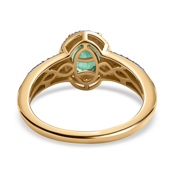 AAA Kagem sambischer Smaragd und Diamant-Ring in 585 Gelbgold - 1,38 ct. image number 6