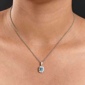 D'Joy AAA blauer und wei&szlig;er Zirkon Anh&auml;nger - 1,35 ct.