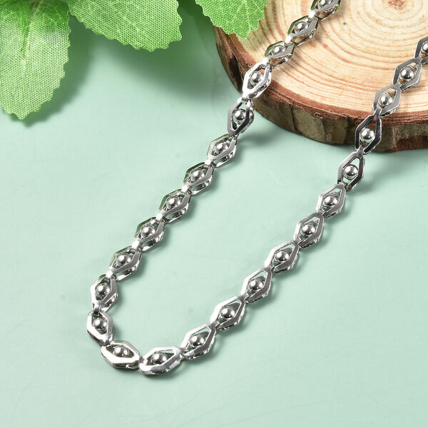 Schlichte Halskette, ca. 60+5 cm, Edelstahl image number 2