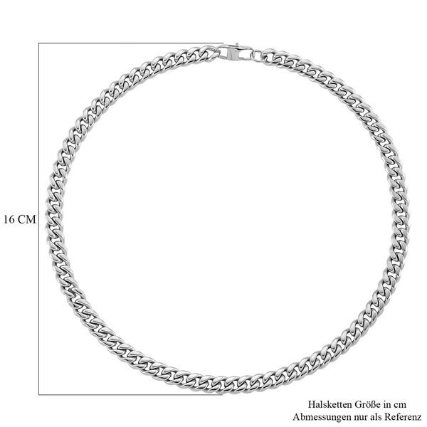 DESIGNER INSPIRIERT Panzer 316L Edelstahl Halskette ca. 45 cm ca. 55,70g, Silberfarben image number 6
