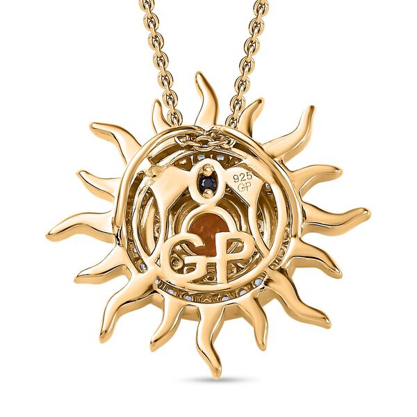 GP Celestial Dream Kollektion - AA Citrin, Zirkon  und Kanchanaburi blauer Saphir-Anh&auml;nger mit 45cm Kette - 1,13 ct. image number 5