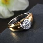 LUSTRO STELLA Hergestellt mit ZIRKONIA Solitär Ring 925 Silber Zweifarbige Beschichtung (Größe 22.00) ca. 3,35 ct image number 1