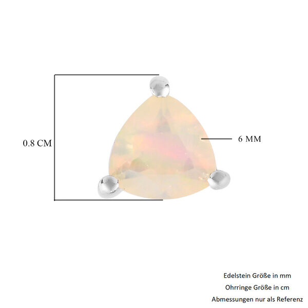 Nat&uuml;rlicher &Auml;thiopischer Opal Ohrstecker 925 Silber platiniert ca. 0,74 ct image number 5
