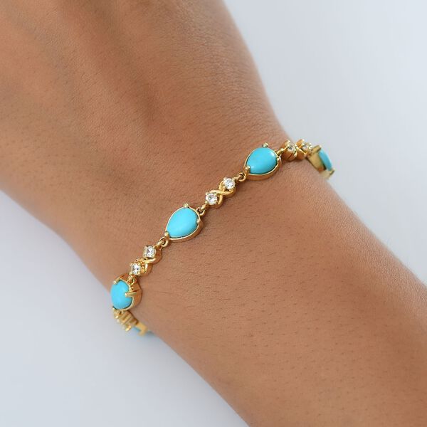 D'Joy AA Sleeping Beauty Türkis und Zirkon Armband image number 3