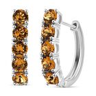 J Francis gefertigt mit SWAROVSKI Goldener Topas Swarovski Kristall Ohrringe 925 Silber Standard