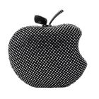Apple-Clutch mit Kristallverzierung, 15x11,5 cm, Schwarz image number 3