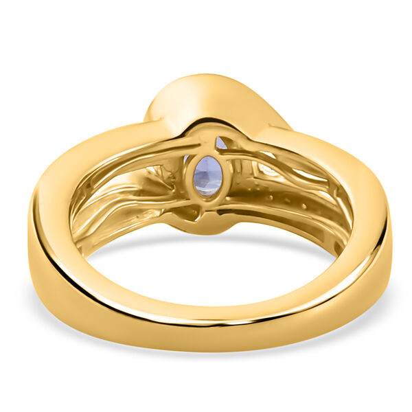 Tansanit und Zirkon-Ring - 1,30 ct. image number 6