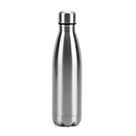 Doppelwandige Edelstahl-Trinkflasche, 500ml, Silber