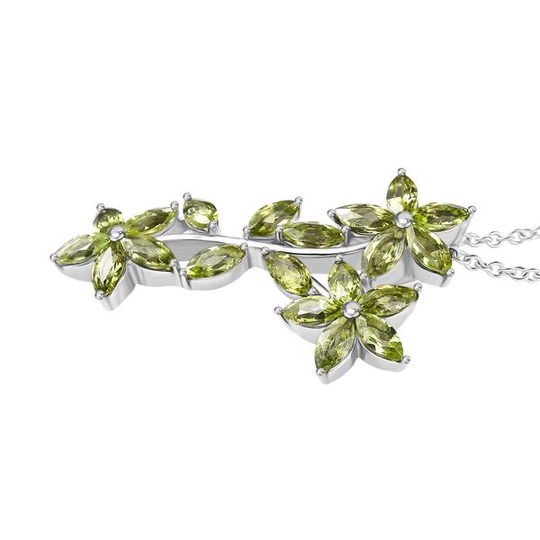 Peridot Schmuckset ca. 50 cm Edelstahl ca. 5.00 ct image number 4