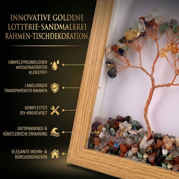 "Gemstone deco frame Material:Gemstone Size:12*17cm Color:Multicolor" image number 3