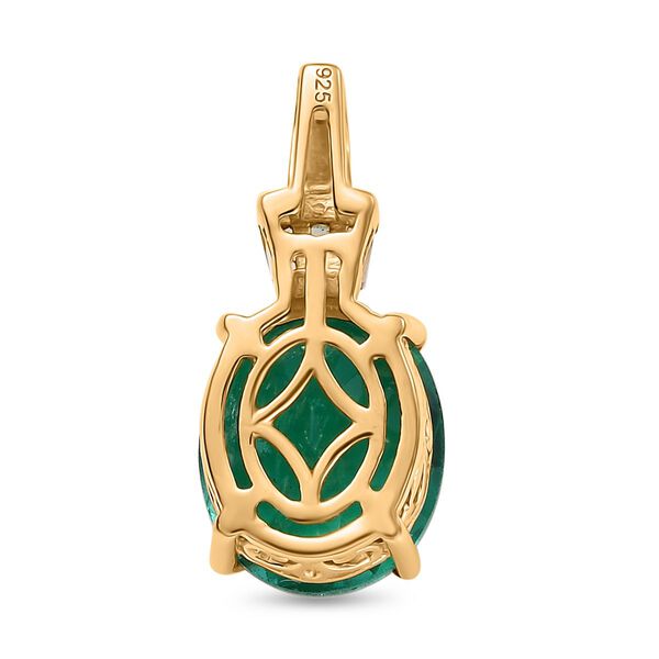 Smaragd Triplett-Quarz und Zirkon Anhänger - 5,54 ct. image number 5