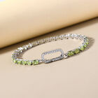 Peridot und Zirkon-Armband in Silber, 14,39 ct. image number 1