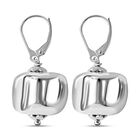 Konkave quadratische Ohrringe, 925 Silber, ca. 6,50g