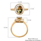 AAA Natürlicher goldener Tansanit und weißer Diamant-Ring, 585 Gold (Größe 18.00) ca. 1.92 ct image number 6
