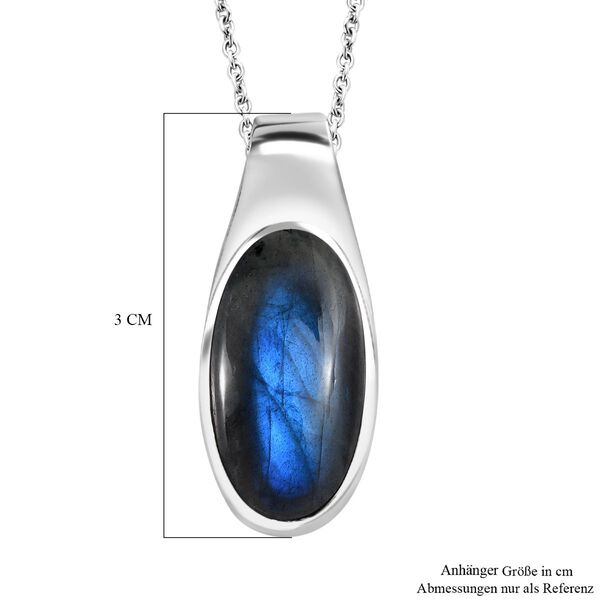 AAA Labradorit-Anh&auml;nger mit 50cm Kette - 10,50 ct. image number 8