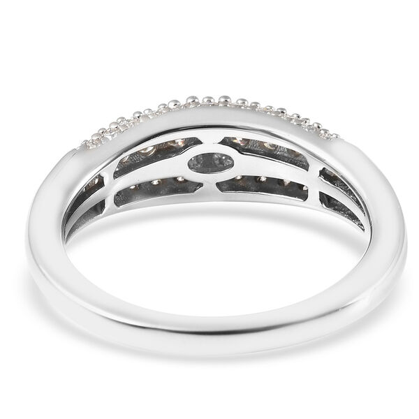 Moissanit Cluster Ring 925 Silber Rhodium-Überzug image number 6