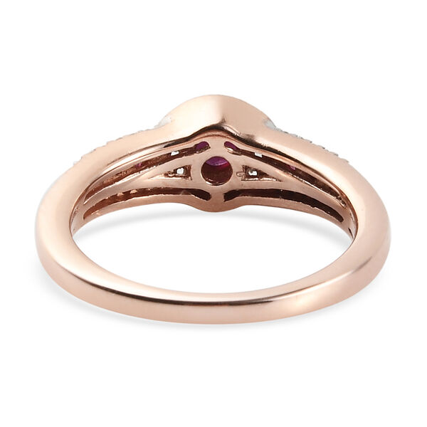 Anthill Granat und Zirkon Ring 925 Silber ros&eacute;vergoldet  ca. 0,67 ct image number 6