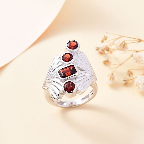 Roter Granat Ring Messing (Größe 19.00) ca. 1,90 ct image number 2