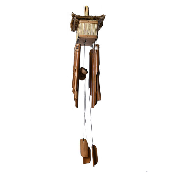 Handgemachtes Windrad aus Bambus mit Vogelhaus image number 1