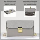 100% Echtleder Clutch mit RFID Schutz, Grau image number 2
