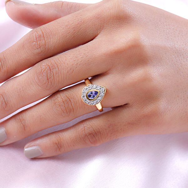 Tansanit und Zirkon Ring - 1,04 ct. image number 3