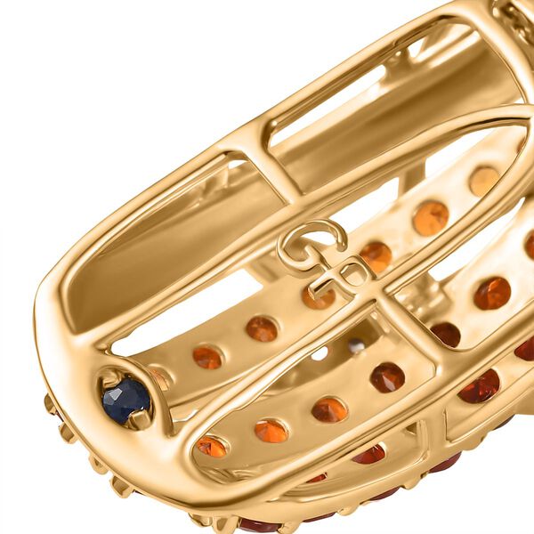 GP Trionfo Kollektion - AAAA Mexikanischer Purpurroter Feuer Opal Anhänger mit Kette, 925 Silber 750 Gelbgold Vermeil ca. 1.48 ct image number 7