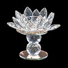 The 5th Season - Lotus-Design-Kristall-Kerzenhalter, Champagner, 7.5x13cm