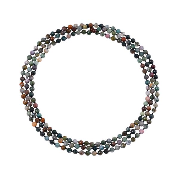 Dreilagige indische Achat-Halskette 150cm - 375 ct. image number 3
