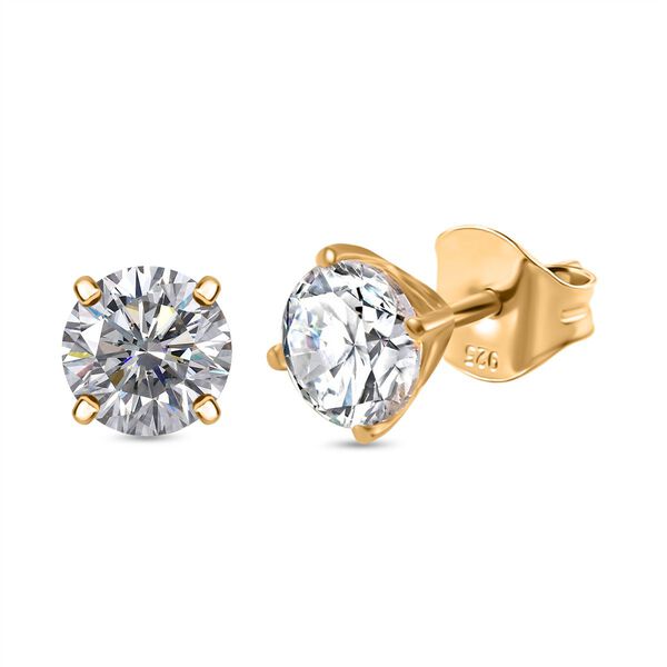 J Francis gefertigt mit SWAROVSKI- Swarovski Zirkonia Ohrringe, 925 Silber ros&eacute;vergoldet