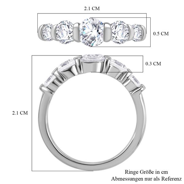 J Francis gefertigt mit SWAROVSKI- Swarovski Zirkonia Ring, 925 Silber rhodiniert image number 7