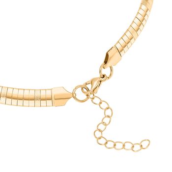 Herringbone Halskette, Edelstahl, Goldfarbenca. 40.5 cm+ 5 cm Extender