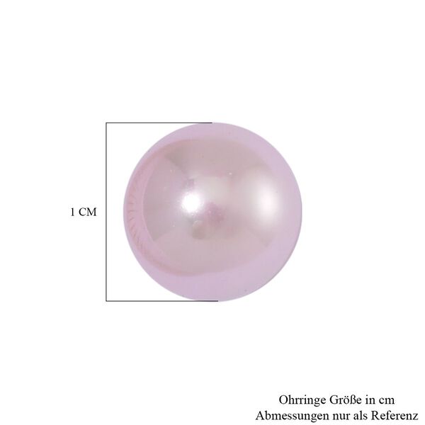 Rosa Muschelkernperle Ohrringe 925 Silber rosévergoldet image number 6