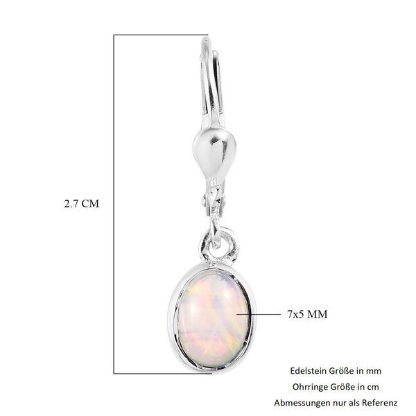 Natürlicher Äthiopischer Opal Ohrhänger 925 Silber Platin-Überzug ca. 0,94 ct  image number 5