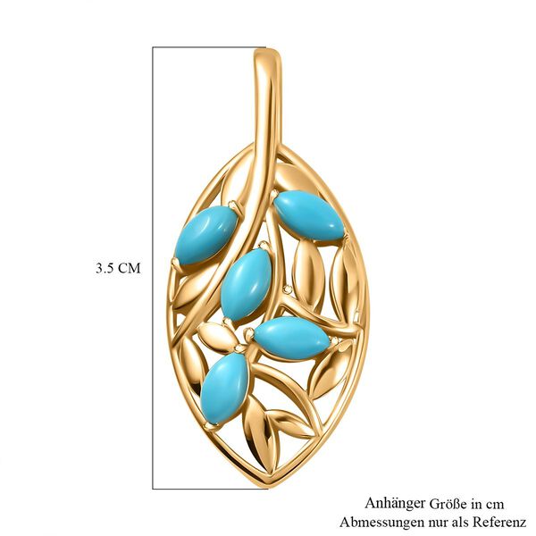 AA Sleeping Beauty T&uuml;rkis Anh&auml;nger - 1,37 ct. image number 6