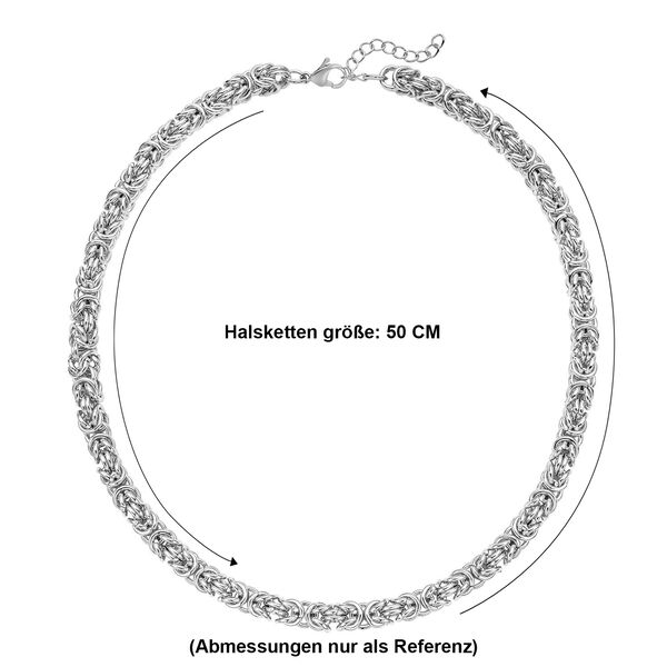 Byzantinische K&ouml;nigskette ca. 50 cm, 316L Edelstahl ca. 99.50g, silberfarben image number 5